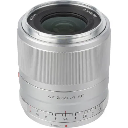 Viltrox AF 23mm f/1.4 XF Lens for Fujifilm X, Silver AF 23/1.4 XF