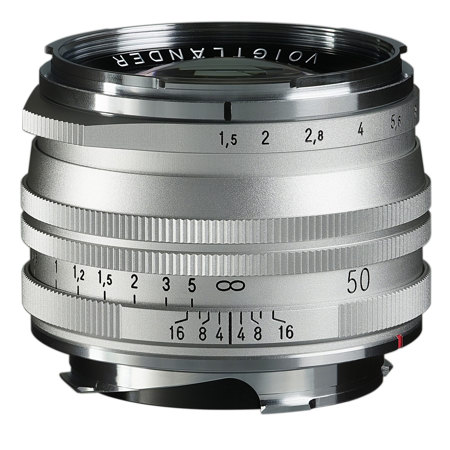 Voigtlander Nokton Vintage Line 50mm f/1.5 Aspherical II VM Multi-Coated Lens, Silver
