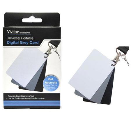 Vivitar Universal Portable 3-Piece Digital Gray Card Set