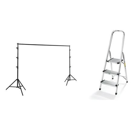 Bundle with Polder 3-Step Ultralight Step Stool Westcott Background Support System with 2 Stands Cross Bar & Bag