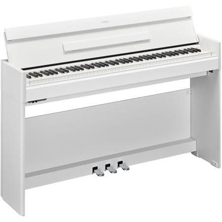 Yamaha Arius YDP-S54 88-Key Slim Design Weighted Action Console Digital  Piano with PA-300C AC Power Adapter, White Walnut