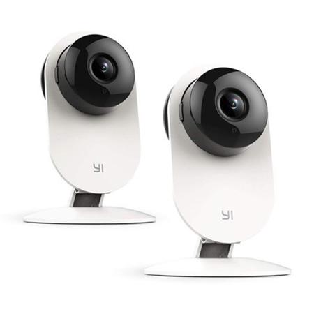 YI 1080p Home Camera with 2-Way Audio and 9m IR Range, 2 Pack, White 87075