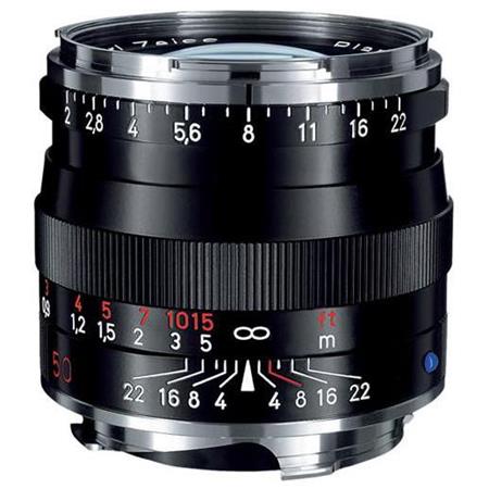Zeiss 50mm f/2.0 T* Planar, ZM Lens for Zeiss Ikon & Leica M Mount  Rangefinder Cameras, Black