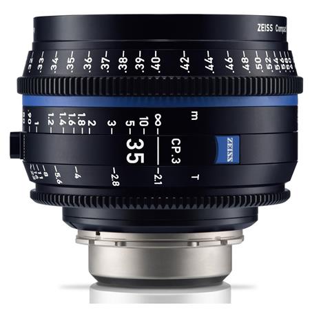 Zeiss 35mm T2.1 CP.3 Compact Prime Cine Lens (Metric) with Canon EF EOS Mount 