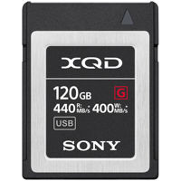 Sony G Series 120GB XQD Memory Card, 440MB/s Read Speed, 400MB/s Write Speed