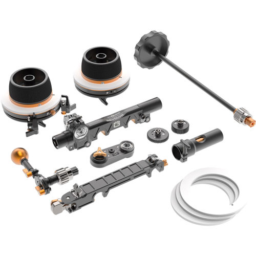 Used Bright Tangerine Revolvr Dual-sided 15mm Studio Follow Focus Kit, Includes 4d Speed Crank, Handwheel Extension, Hard Stop Pack, 15mm Lws Core Bridge, Marking Disc (large Handwheel)