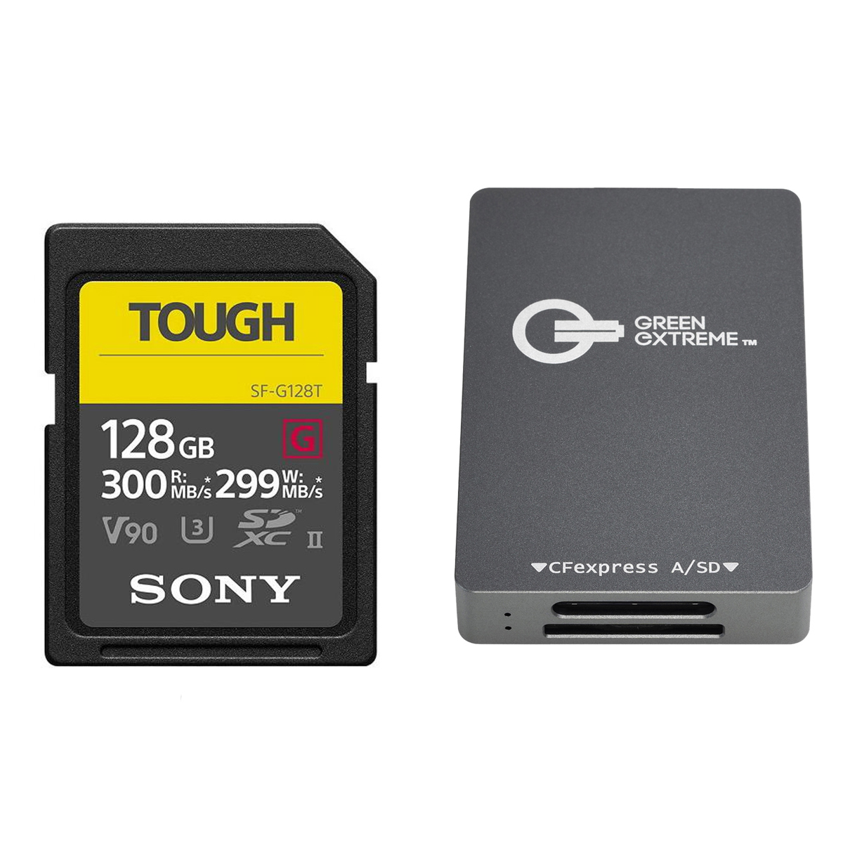 Sony Tough-G 128GB SDXC UHS-II V90 Memory Card with USB-C 3.2 Gen 2 CFexpress Type A & SD UHS-II Card Reader product image
