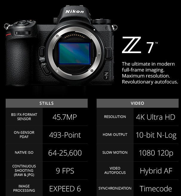 nikon z7 cost