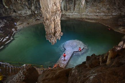 underground lake in a cave taken using nikon z series lenses