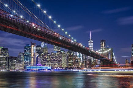 Nikon NIKKOR Z 35mm f/1.8 S Lens 17 photo of bridge and cityscape at night using Nikkor 35mm lens