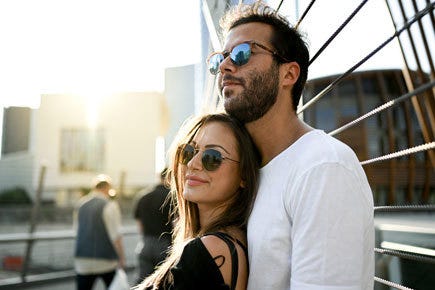Nikon NIKKOR Z 35mm f/1.8 S Lens 22 photo of couple wearing sunglasses taken with NIKKOR Z 35mm