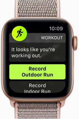 Automatic workout detection.