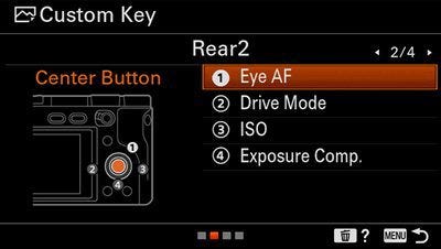 Pantalla de configuración visualizada para personalización