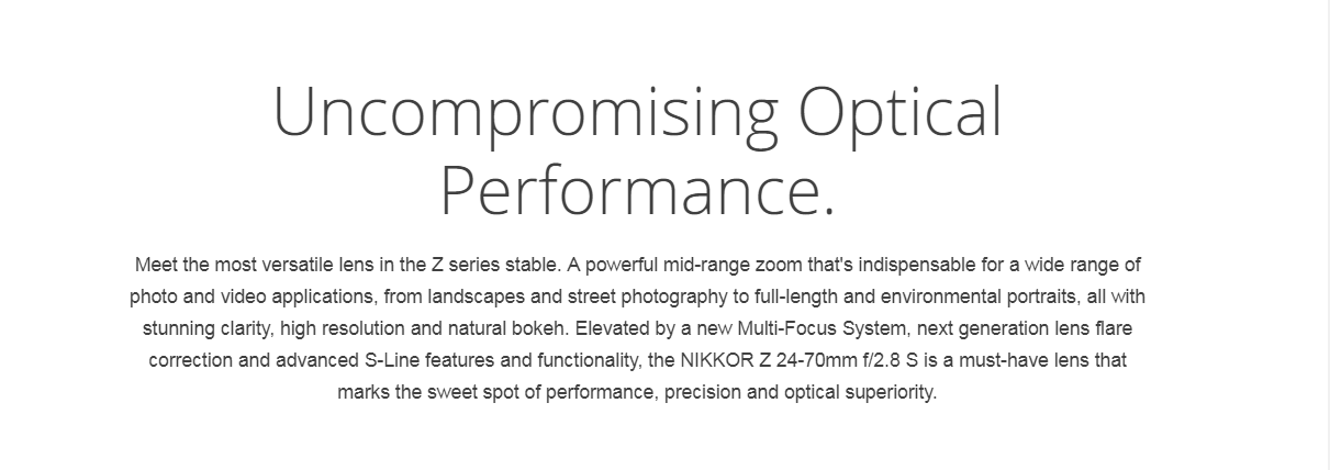 optical performance 
