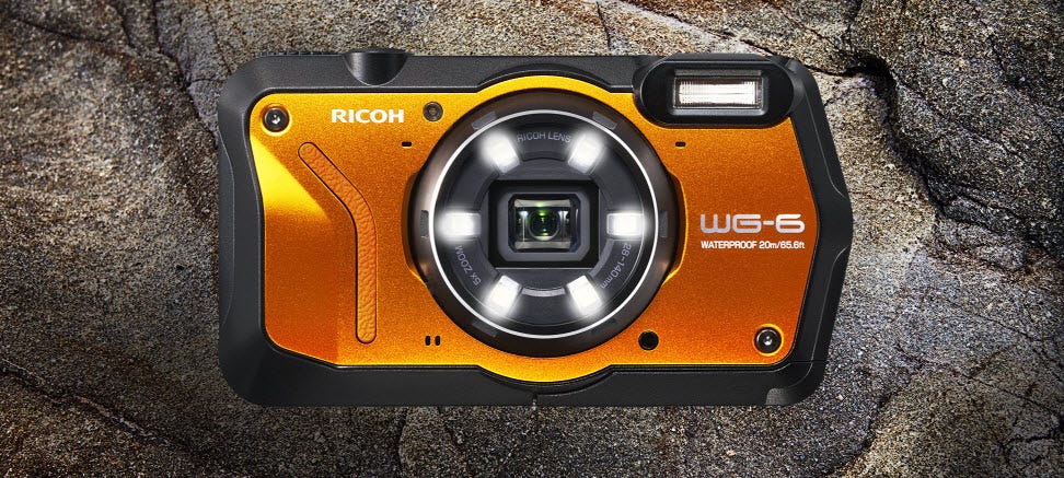 カメラ デジタルカメラ Ricoh WG-6 Digital Camera, Orange