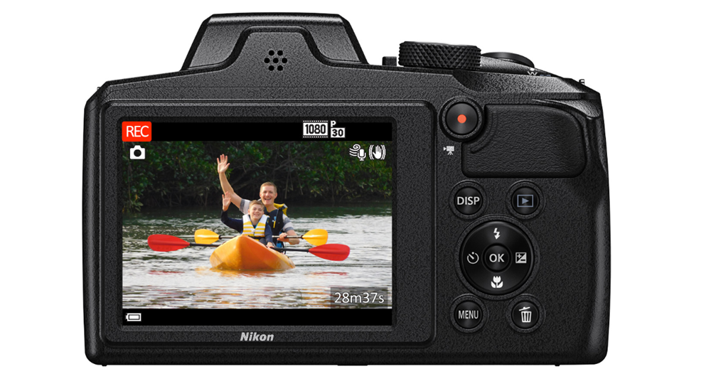 The COOLPIX B600 isn’t just about stills—it can shoot beautiful, steady Full HD 1080/60i (50i) videos with 4-Axis Hybrid VR and stereo audio, too. Create and share exciting video montages with Short Movie Show mode, which combines multiple videos into a single 30-second movie collage that can have Special Effects and four types of soundtracks. You can even capture stills while recording.