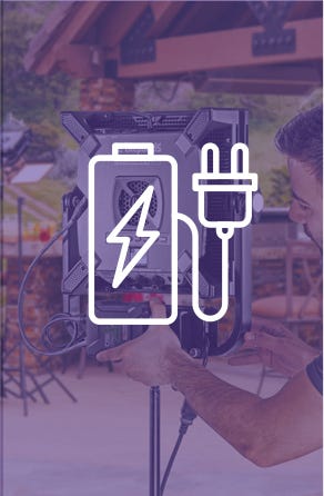 Easily switch between battery and AC