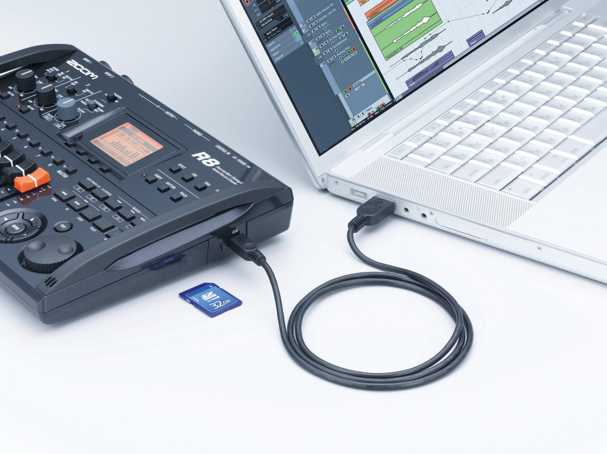 Eight tracks for recording 