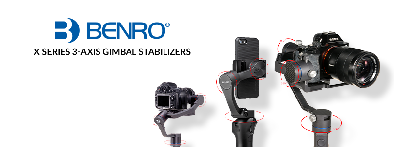 Benro 3-Axis Gimbal Stabilizers for Smartphones & Cameras