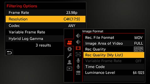 Filtering / My List of Rec Quality