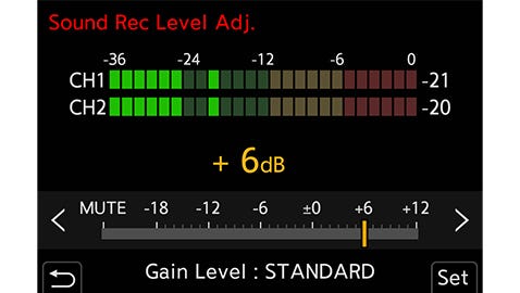 Sound Rec Level Adjustment