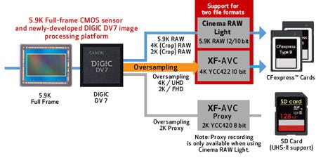 Canon Cinema RAW Light and XF-AVC Recording