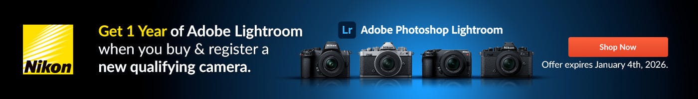 Nikon Adobe Lightroom offer