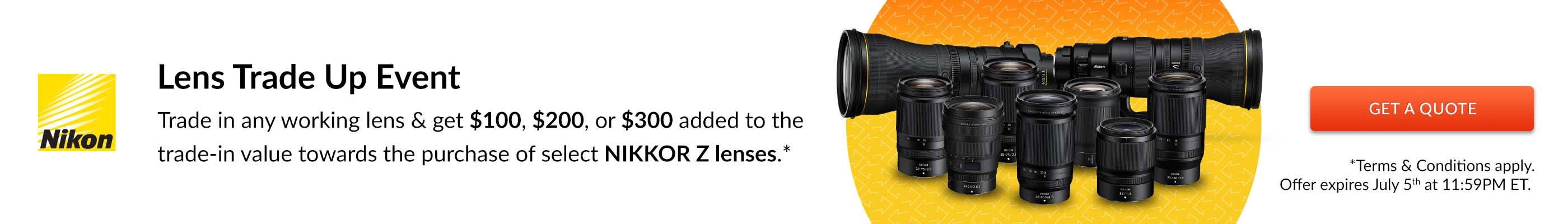 Nikon lens trade in