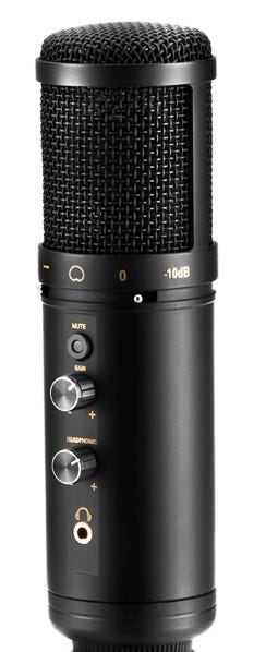 SL600 Condenser USB Microphone with Live Monitoring