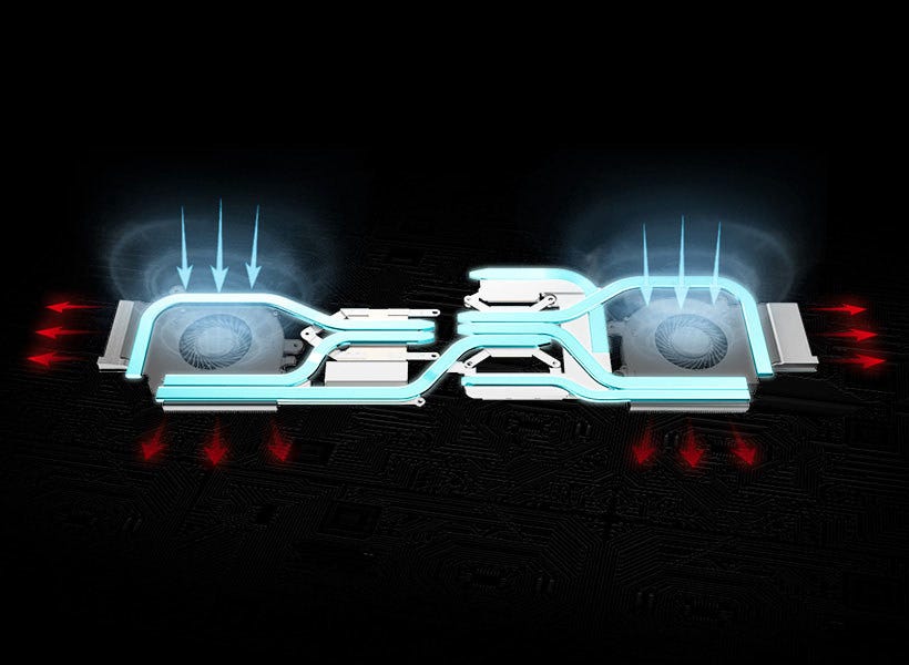 Enhanced Cooling Design For Higher Power Gaming.