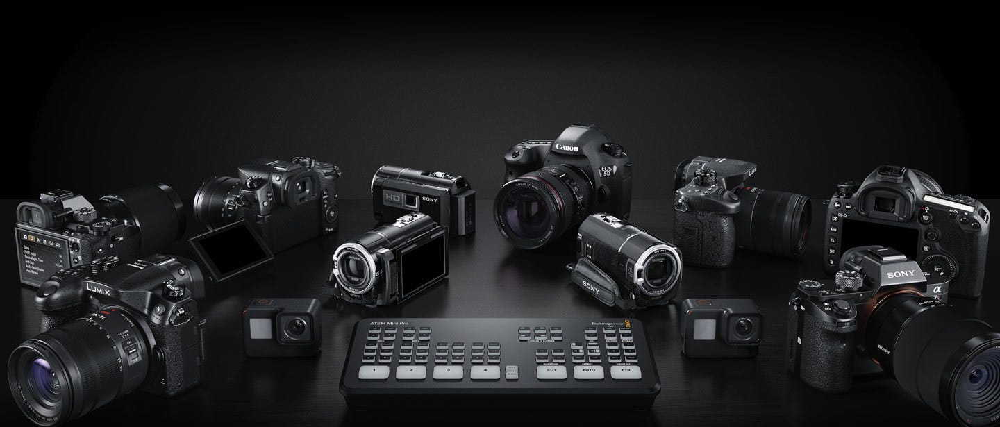 Connect up to 4 Independent Cameras.
