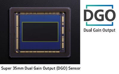 Canon Super 35mm Dual Gain Output (DGO) Sensor.