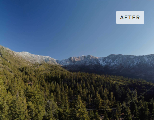 before and after using ND filters for DJI Mavic Mini Drone