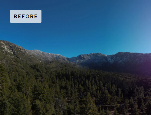 before and after using ND filters for DJI Mavic Mini Drone
