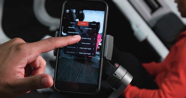 smartphone gimbal compatible app