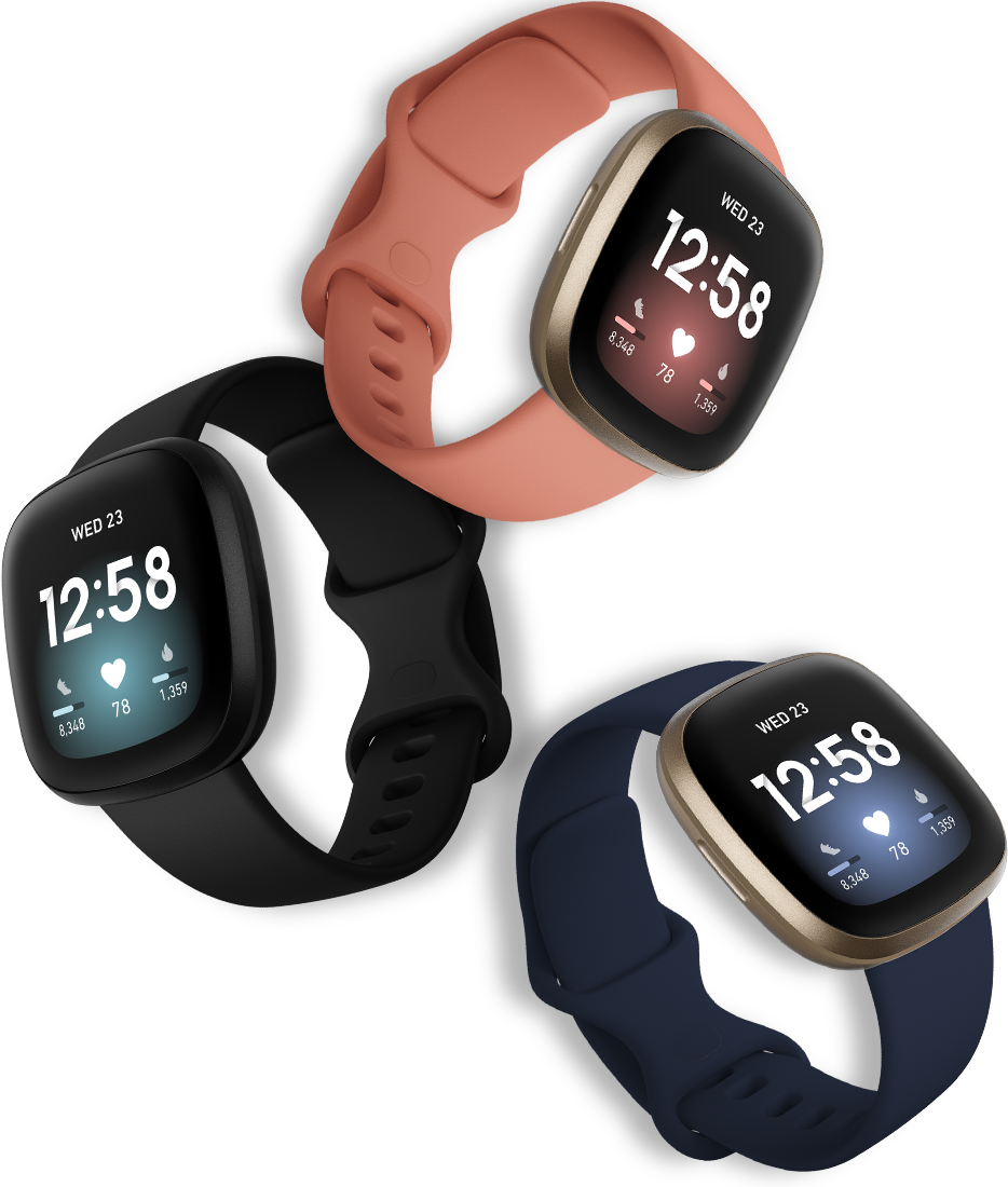 Fitbit Versa 3 Health & Fitness Smartwatch - Pink Clay/Soft Gold Aluminum 