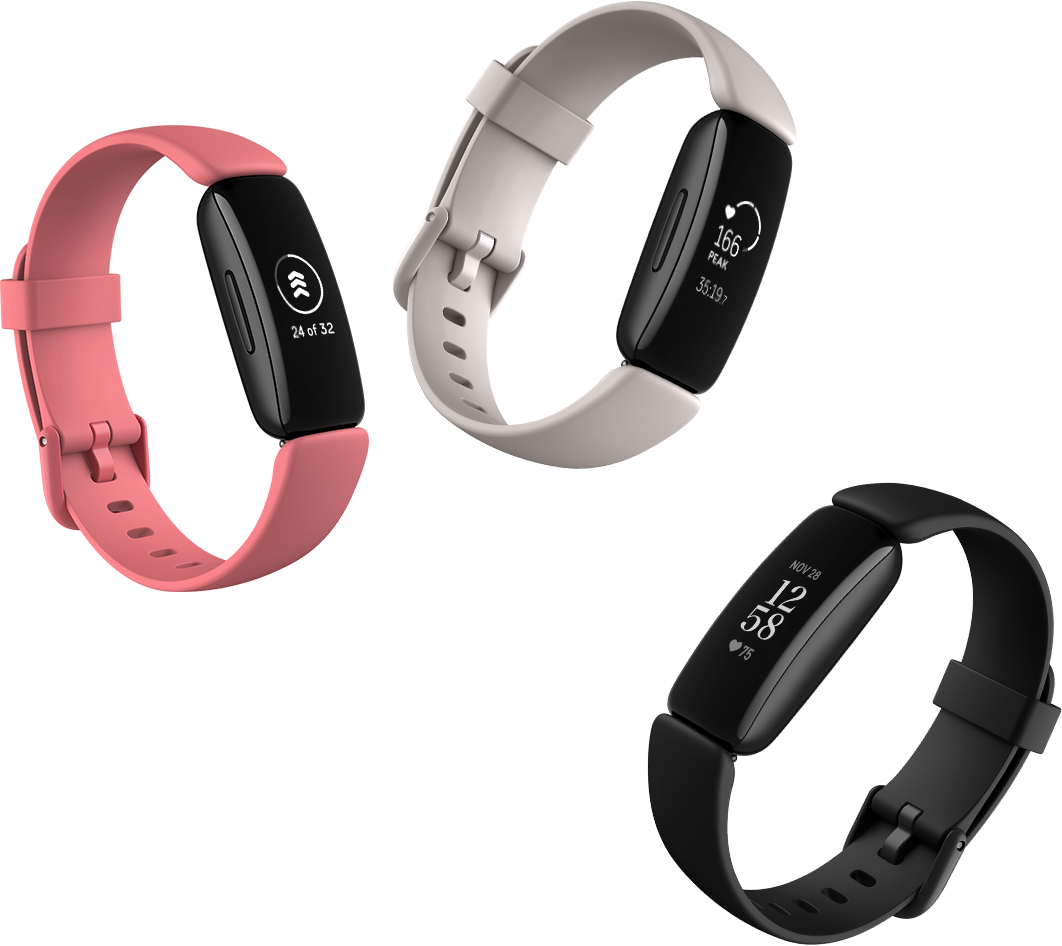 Fitbit Inspire 2 Fitness Smartwatch, Black/Desert Rose FB418BKCR