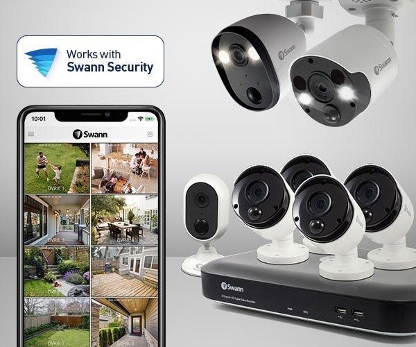 Swann WiFi 1080p Outdoor Floodlight Security Camera with Night Vision