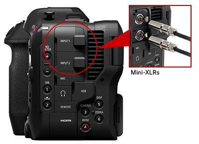 mini xlr audio input