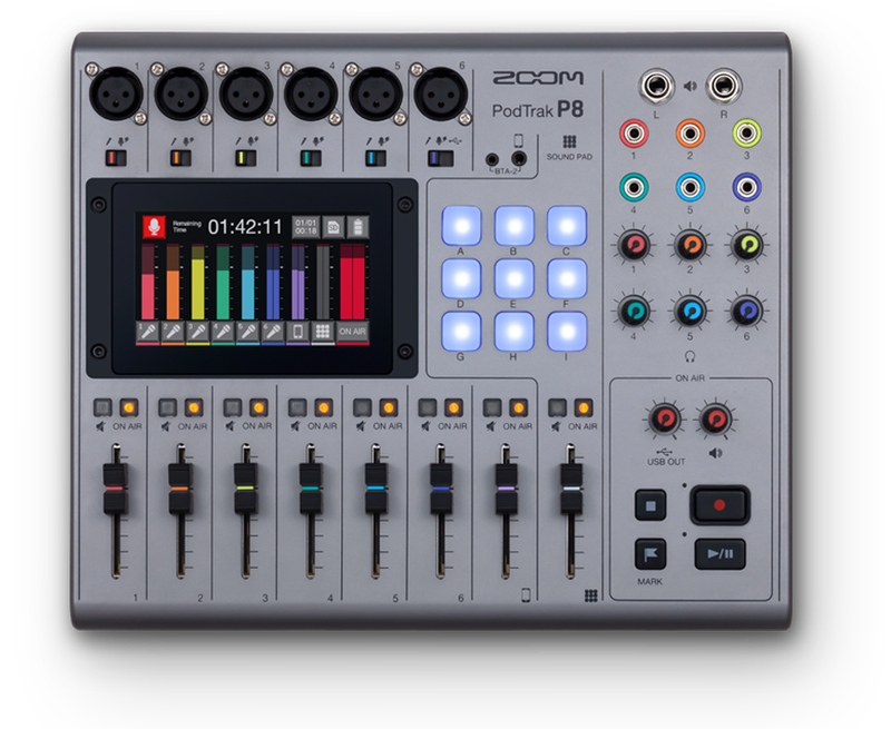 Podtrak8 color coded display