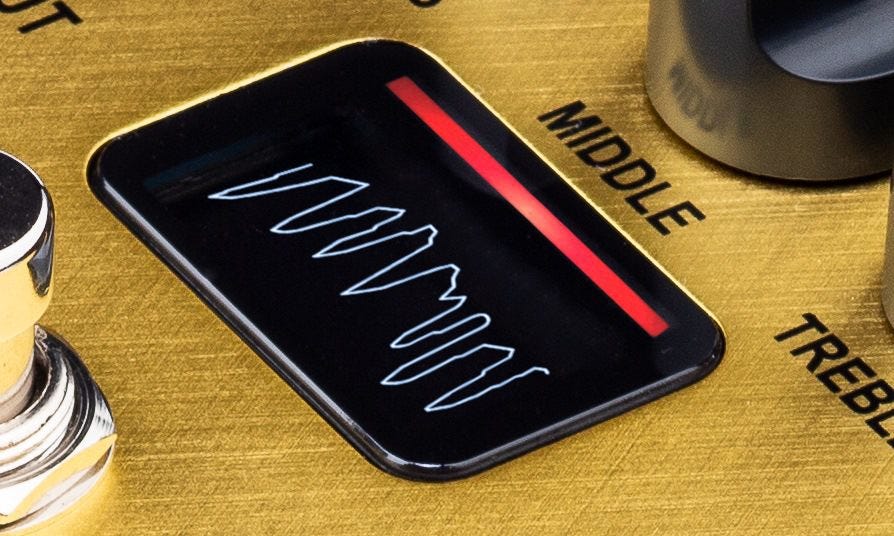 The OLED Display Provides Visual Confirmation Of The Sound.