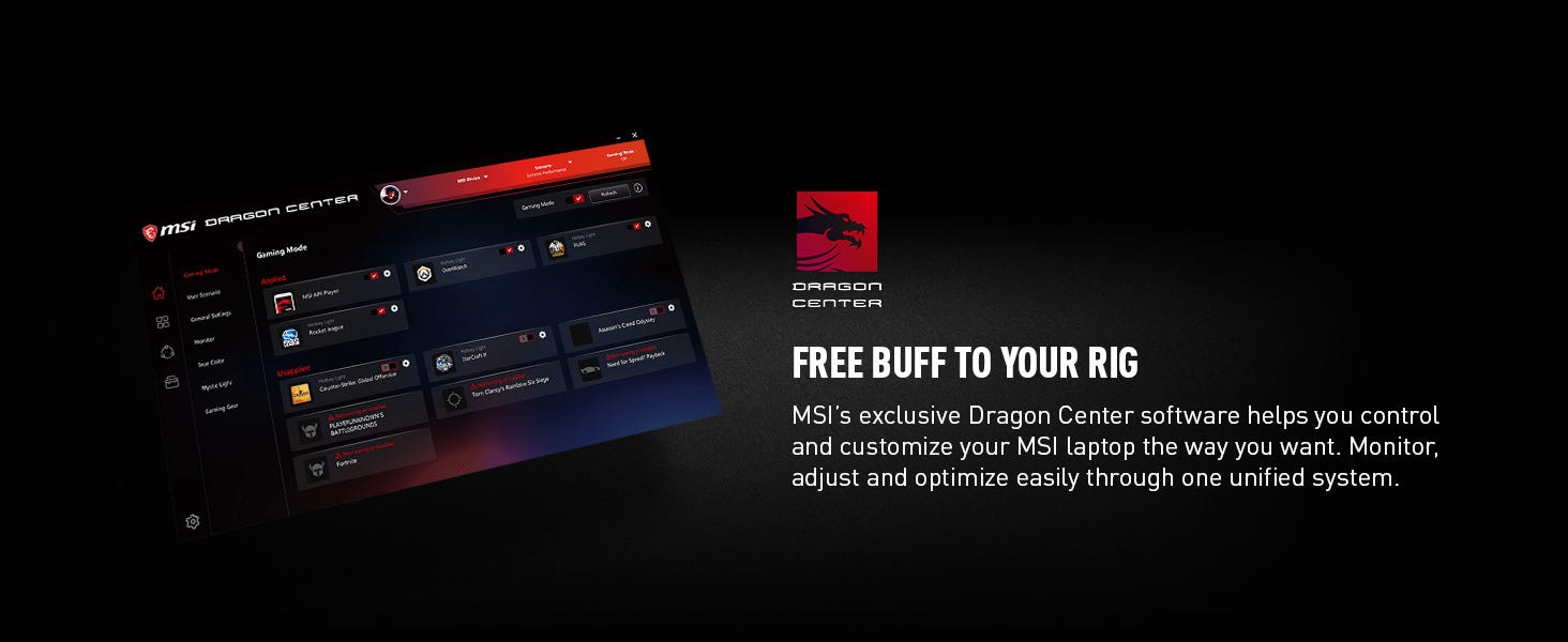 dragon center software
