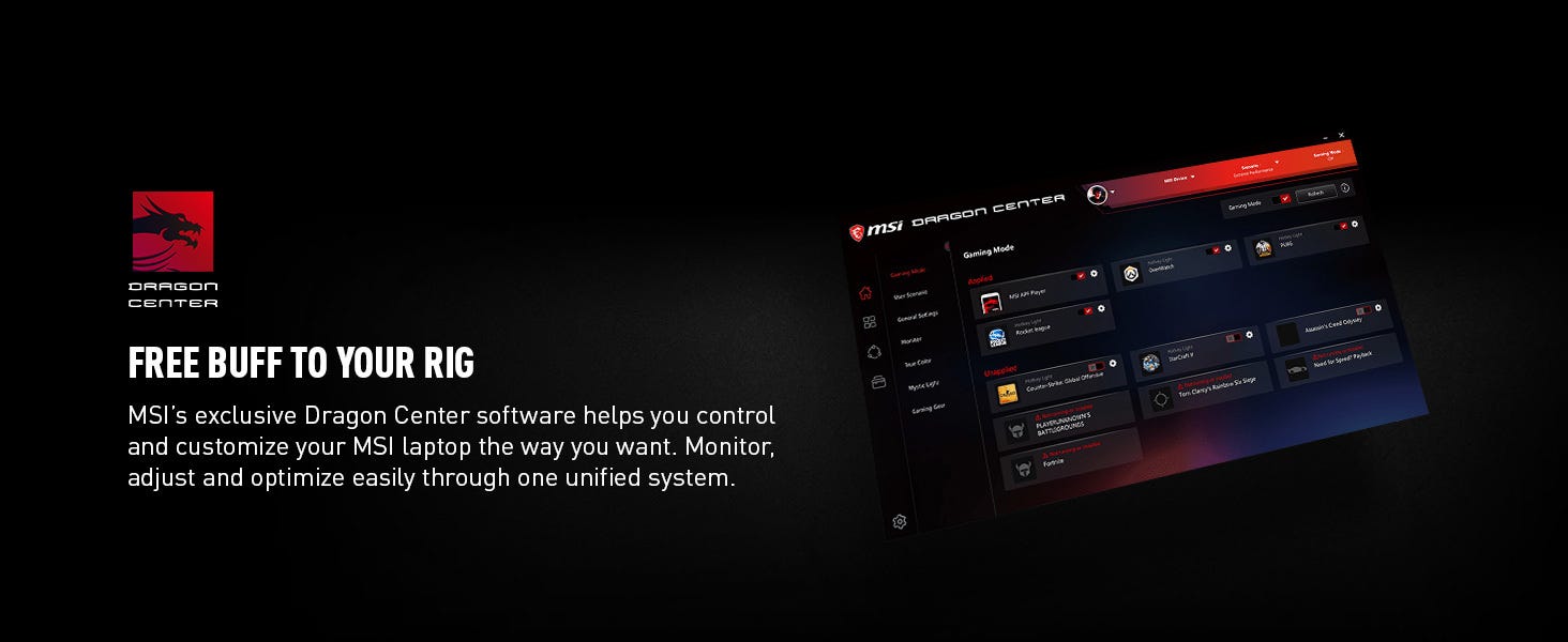 dragon center software