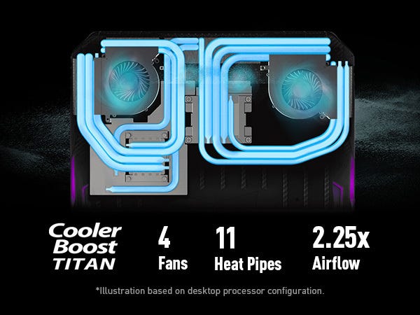 fan airflow cooling gaming laptop