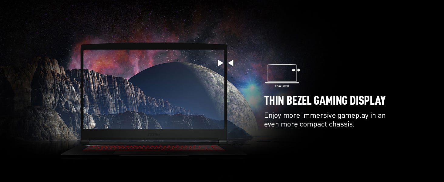 True bezel gaming display
