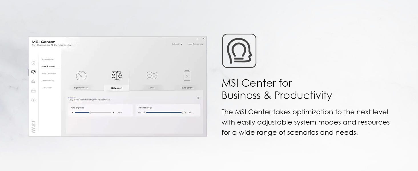 msi center for business and productivity