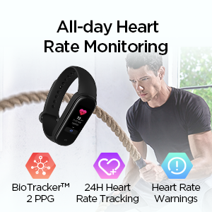 Keep an Eye on Your  Heart Rate All-Day.