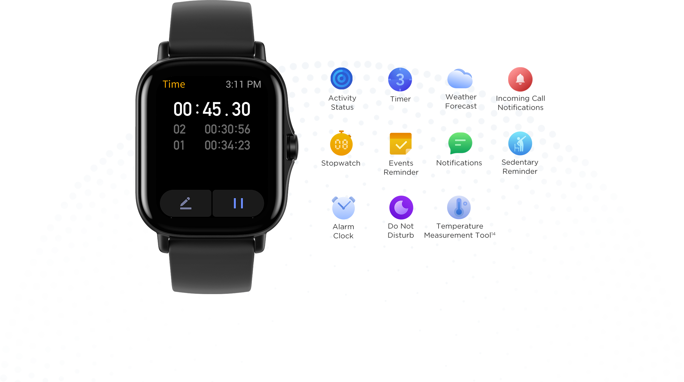 Vital, Everyday Features At The Ready. Alarms, Events, Timers, & More.