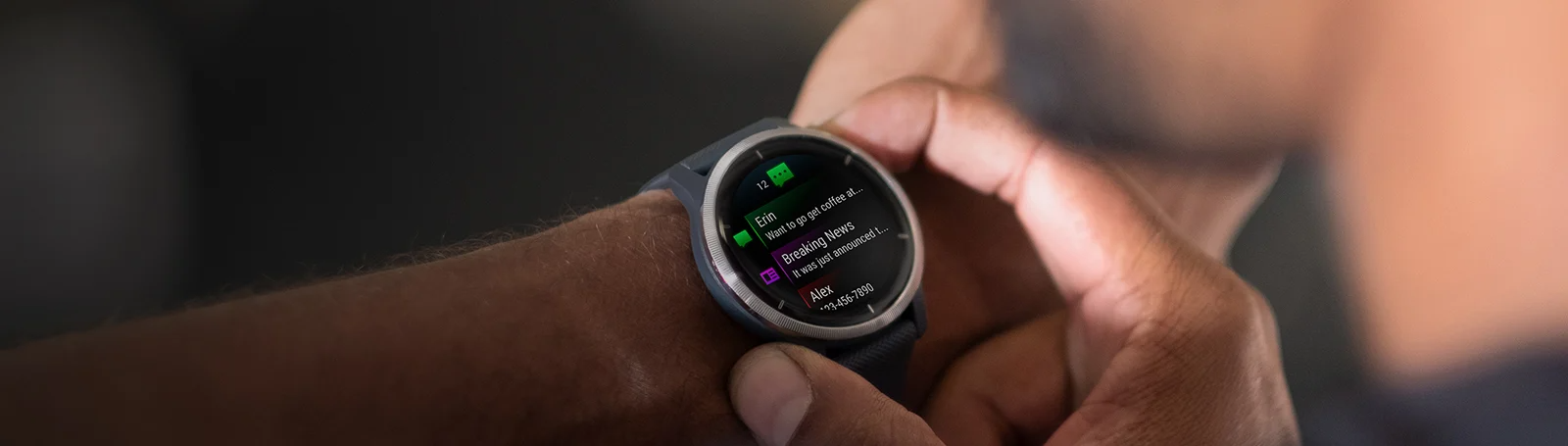 Garmin Venu 45mm GPS Smart Watch, Black/Slate 010-02430-01 Adorama