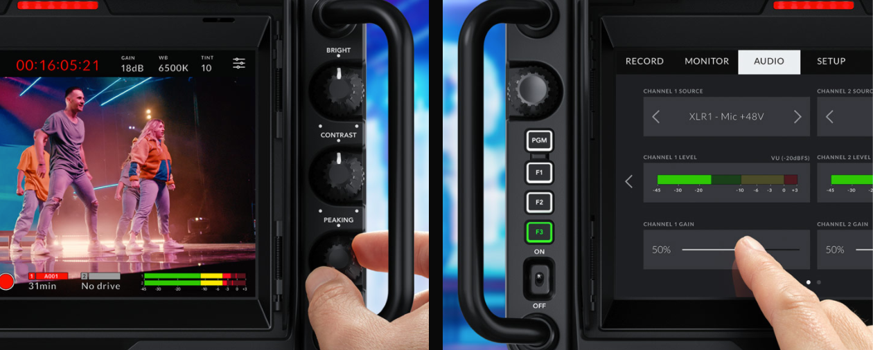Physical & Touch Screen Controls.